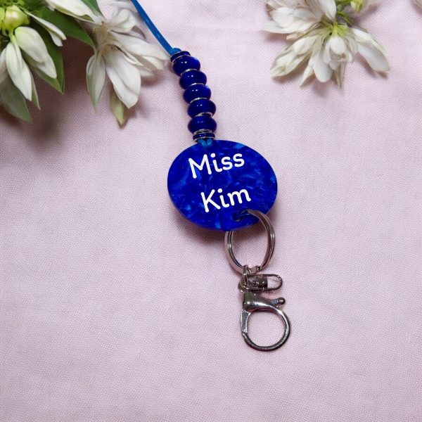 sapphire crystal personalised lanyard